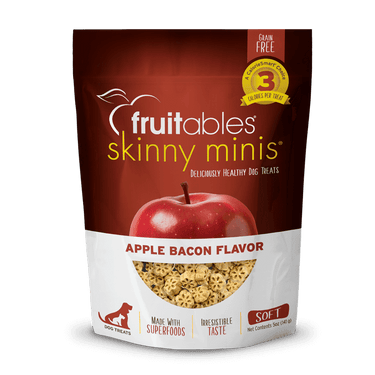 Fruitables Skinny Minis Dog Treats Apple & Bacon 5 oz